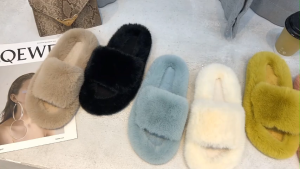 RENBEN dép lông Dép Bông Cho Nữ Dép Bông Lau Nhà Ấm Áp Chống Trượt Dễ Thương Trong Nhà dép bánh mì