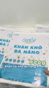 Khăn khô đa năng cao cấp cho bé Ecobi túi 300/600/900G không mùi không parabens siêu tiết kiệm