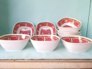 Mangkok Segi Klasik 7" Melamin. 9077 / Mei Shing / Melamine