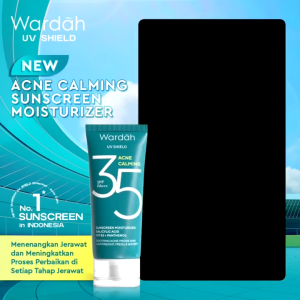 [BPOM] Wardah UV Shield Acne Calming Sunscreen Moisturizer SPF 35 PA+++ untuk Kulit Berminyak & Berjerawat - 35ml