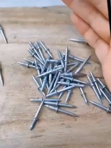 50/100pcs Double Head Rivet Seamless Paku Skirting Thread Seamless Paku Without Marks Metal Rust-Proof Paku Wood No Trace Fixator