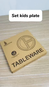 BABYSTEPS Set Pinggan Wheat Straw Plate Set Dinner Set Baby Plate Set Kids Plate Pinggan Baby Baby Food Plate Set Spoon