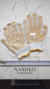 Sarung Tangan Proyek Kain Putih Bintik Safety Glove