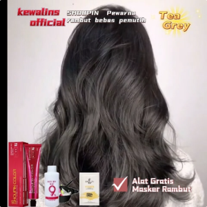 [Tidak perlu pemutih] Shoupin ash grey tea grery ash brown Pewarna rambut bebas amonia 200ml Gratis seperangkat alat mewarnai rambut dan masker rambut