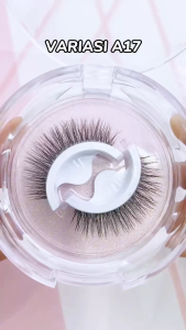 Bulu Mata Palsu Knot Free Tanpa Lem Eyelashes Extension Natural 3D Berperekat Yang Dapat Digunakan Kembali Dan Mudah Diaplikasikan Dalam 3 Detik Eyelash Extension Tebal Alami Tanpa Lem HHG