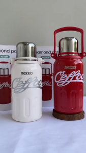 Aveline Tumbler  Nexxio Classic Stainless 316 Tahan Panas Dan Dingin Mug Travel /Termos Air Panas 800 ml  Portable Tahan Panas Botol Minum Dengan Tali