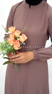 Vinolia Dress Gamis Polos Slim Fit Premium Marbella Silk Barbara Silk