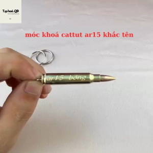 móc khoá cattut ar15 khắc tên theo yêu cầu chất liệu đồng sáng bóng móc khoá xe máy độc lạ hàng an toàn đã qua sử dụng