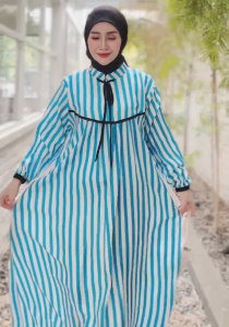 Listya Dress Gamis Rayon Premium Aksen List Terbaru Ukuran jumbo