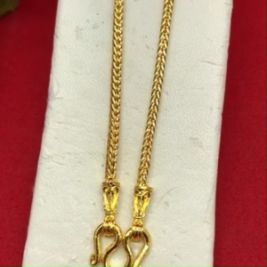 สร้อยคอลายสี่เสา(ซีตอง)ความยาว 18 นิ้ว เทียบเท่าน้ำหนัก 2 สลึง ชุบทอง ทองปลอม ใส่แทนของจริงได้ งานสวย พร้อมส่ง