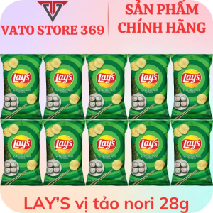 Bánh snack khoai tây LAYS vị tảo biển nori gói 28g
