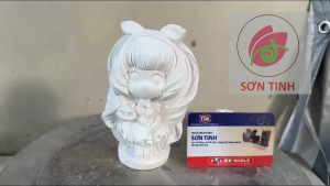 Tượng tô màu Cô gái E17 tô tượng thạch cao (Không kèm màu) luyện vẽ tượng trắng decor