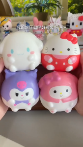 ของเล่นบีบสกุชชี่ Sanrio Kuromi My Melody Cinnamoroll Pochacco ช่วยบรรเทาความเครียด สําหรับเด็ก
