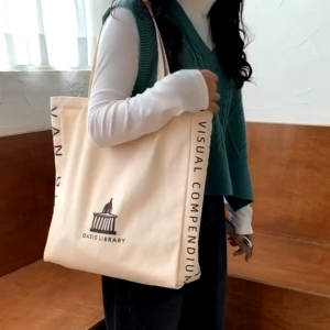 Túi Vải Đeo Vai XinhStore Họa Tiết Anime Có Dây Kéo