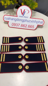 Cầu vai bảo vệ Gạch đồng đồng phục chuyên nghiệp quân hàm bảo vệ nền xanh đen đẹp sang trọng giá rẻ