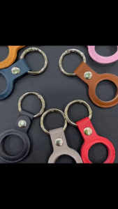 Keychain Holder for Airtag - PU Leather Protective Cover with Durable Metal Ring - New