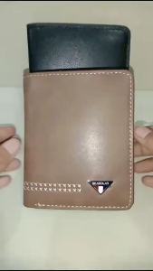 Deabolar Dompet Uang Lipat Vertikal Tegak Pria Wanita K3270 Muat Banyak Cash Bahan Kulit PU Sintetis Tebal Lembut