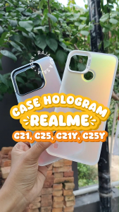 Hard Case For REALME C21 C25 C21Y C25Y Hologram Mika Silicon Casing Hybrid Silicon Cover Pelindung