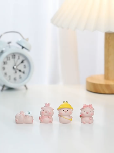 Mô Hình Heo Mini Ngỗ Nghĩnh 4 Phong cách Trang Trí
