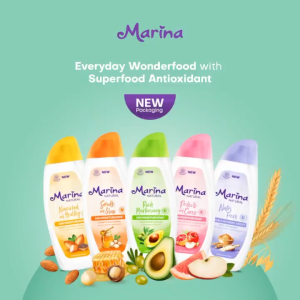 MARINA Hand & Body Lotion Natural All Variant || Marina Natural Nourished & Healthy || Rich Mousturizing || Protect & Care || Smooth & Glow || Nutri Serum