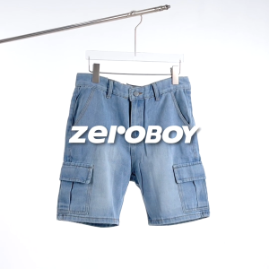 ZEROBOY “ DENIM SHORTS CARGO ” ยีนส์คาร์โก้ขาสั้น "