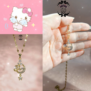 HCB❤"Stellar Charm: Gold-Plated Planet & Moon Pendant Jewelry - Ignite Your Celestial Style!"