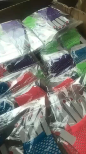 1 Pair Elasticity Net Short Half Finger Gloves Nylon Rainbow Net Color Gloves Fishing Net Gloves