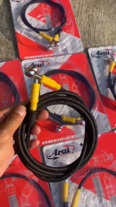 selang rem depan arai racing 150cm karbon black kabel selang rem cakram arai carbon MJ55