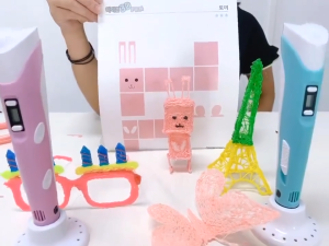 3D Printing Pen Kids Digital Intelligent DIY LCD Screen PLA Printing Pen Set Drawing Painting USB Pen Set Education Starter Kit Gifts RBT Starter Kit