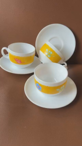 [Hiếm] 01 Set Trà Chiều Gốm Thuỷ Tinh Pháp Cao Cấp - 4 Seasons