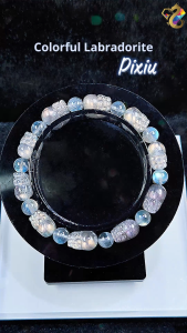 Collection Grade Colorful Labradorite Pixiu Bracelet