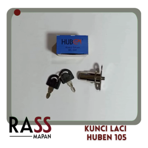 3PCS Kunci Tusuk Huben 105 Push Lock Lemari Sliding Etalase Aluminium