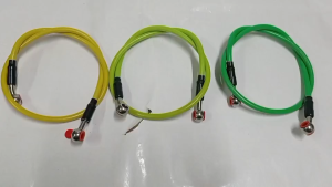 สายถัก 765 MM.สีเขียวมะนาว สีเหลือง สีเขียว สายถัก สำหรับรถทุกรุ่น