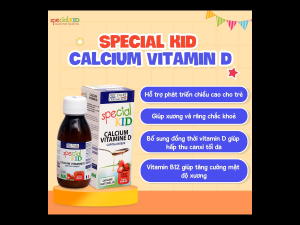 Siro Special Kid Calcium Vitamine D - Bổ sung Calci và Vitamin D giúp phát triển hệ xương và răng ở trẻ hỗ trợ chống còi xương giúp trẻ phát triển chiều cao - 125ml