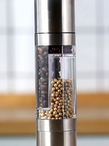 Manual Salt Pepper Grinder Dual Way Grinder Pengisar Lada Hitam Tahan Karat Stainless Steel Grinder 胡椒研磨器