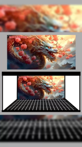 Tranh Bể Cá 3D Decal Dán Hồ Cá Mẫu Đá Cành Cây Tặng Tem Cảnh Báo