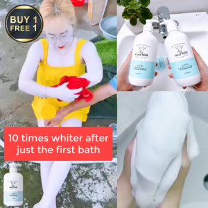 KOREAN GOAT MILK SHOWER GEL Pemutih badan Sabun badan pemutih Sabun cair 800ml Goat milk Niacinamide Lembut Body wash TOP