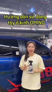 (Tặng Găng tay và bọt biển tẩy đa năng) COMBO Tẩy Ố Kính + Xịt Chống Bám Nước Omino Loại Bỏ Các Vết Ố Cặn Canxi lâu ngày chống bám nước trên các loại kính