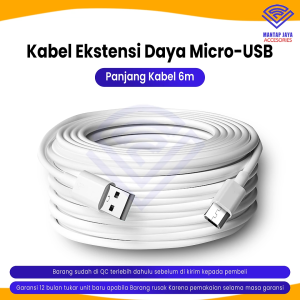 [COD] KABEL CHARGER CAMERA KAMERA CCTV MICRO USB PANJANG KABEL 6 METER