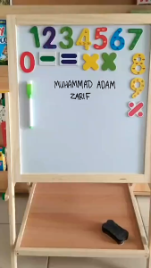 【MSia Stock】 Kids Wooden Double Sided Magnetic White and Black drawing board Toys toy Gifts