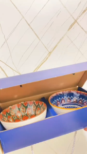 Souvenir Mangkok Set BOHEMIAN: Hampers Mangkuk Kado Pernikahan & Idul Fitri