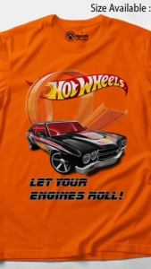 Baju Kaos Atasan Anak Laki-laki Agatchi Motif Hotwheels - Engine Roll