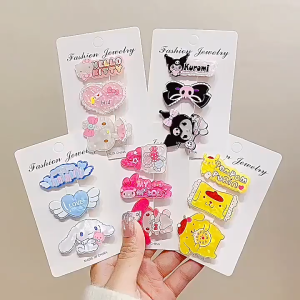 Jedai Sanrio Kuromi Jepitan Rambut Jepit Rambut Perempuan set isi 3 pcs