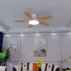 GOGEOUS Lampu kipas angin gantung plafon ruang tamu 2in1 3 warna 6 kecepatan Nordik modern dan sederhana kipas lampu gantung hias 48/52 inch lampu kipas angin remote