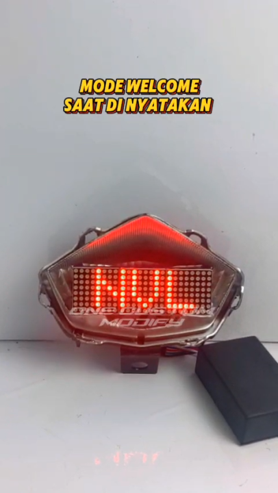 Stoplamp Running Text Animasi Vixion NVL Lampu LED Stop Rem Belakang Variasi Motor