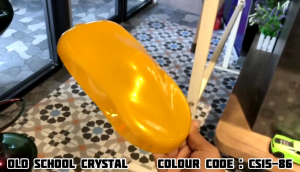 2K Paint AIKKA CS15-86 Mustard Yellow Crystal Series Automotive Car Motor Paint Aerosol Spray Cat Kereta DIY 车漆
