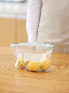 Reusable Slider Storage Bag For Kitchen Food Fruit Vegetable Fresh Keeping Bag Freezing Preservation Zipper Sealed Bags