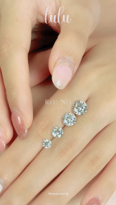 Lulu Moissanite Jewelry - Batu Permata Moissanite 1 Carat - Round Cut Moissanite Gemstone 0.5CT/1CT/2CT/3CT Sertifikat GRA