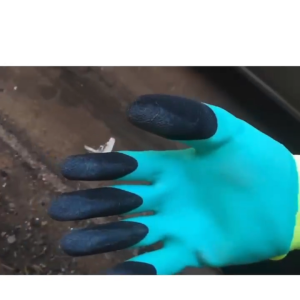 แพ็ค 12คู่ ถุงมือเคลือบยาง ถุงมือช่าง เคลือบยางเต็มฝ่ามือ กันลื่น กันบาด ขนาดฟรีไซร์