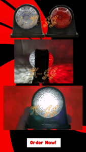 12v/24v LED Lampu Tepi Cahaya Universal Light Getah Keras (Merah/Putih) Lori Treler Trak